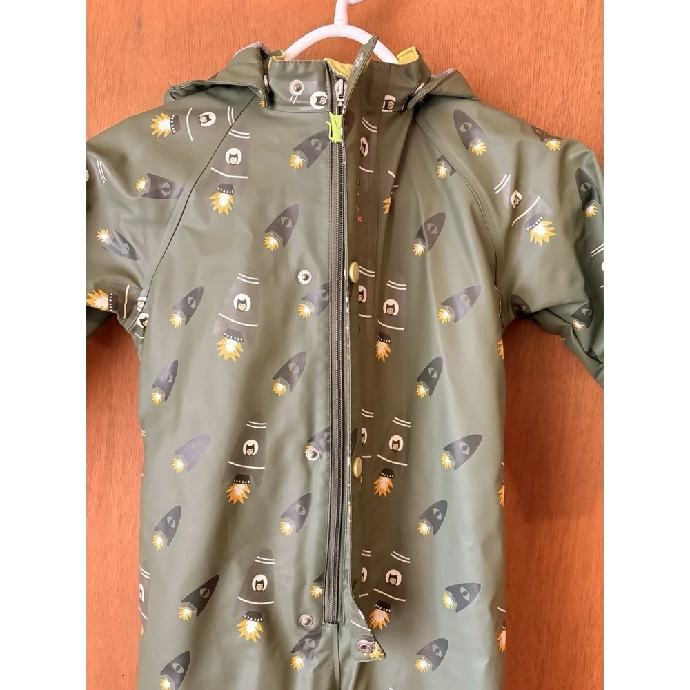 Katnakken Rain Suit Kids 4T Green Quilted Waterproof Snowsuit Hagl 104cm
